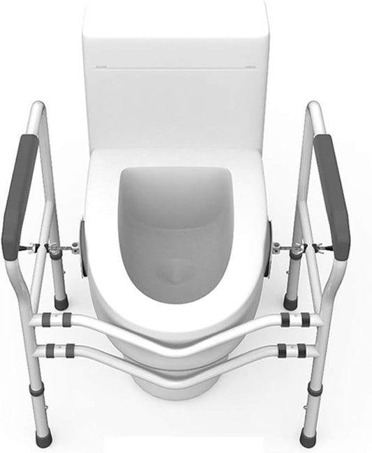 BODHIS Toiletbeugel – Verstelbaar & Antislip – max. 113 kg – 55,5 x 50,5 x 80,5 cm – Wit