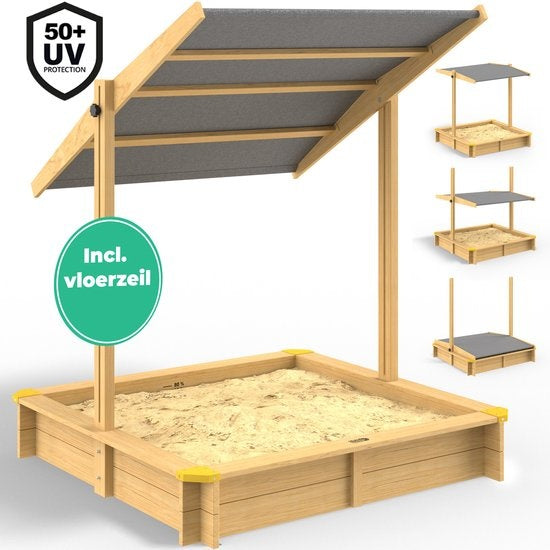Spielwerk Zandbak - Hout Zonnedak UV 50+ Samu - 120x120x120cm