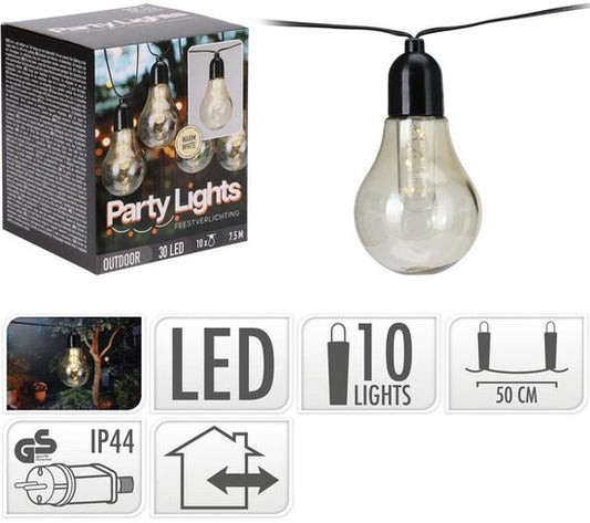Koopman | Partylights | 30 LED's | 7.5 m | Warm Licht