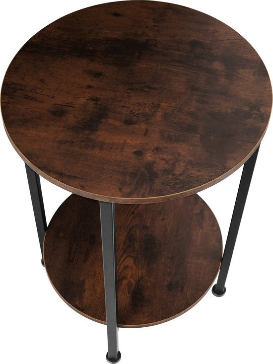 tectake® - Bijzettafel - Sidetable - Kleine Salontafel - industrial dark