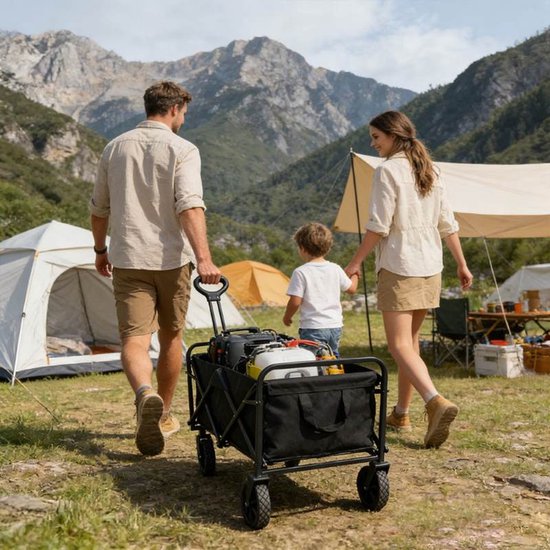 Ceruzo Bolderkar 60L – Opvouwbaar – Transportkar – Camping Strand - Max 20kg