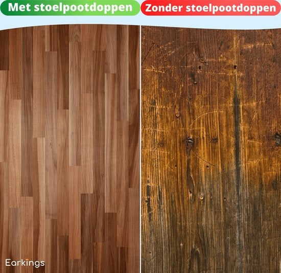 Stoelpoot Beschermers Vloerbeschermer Ø17-21 mm - Stoelpootdoppen Meubeldoppen 24 stuks - Ronde Stoeldoppen Vloerbeschermer Stoelen - Earkings Zwart