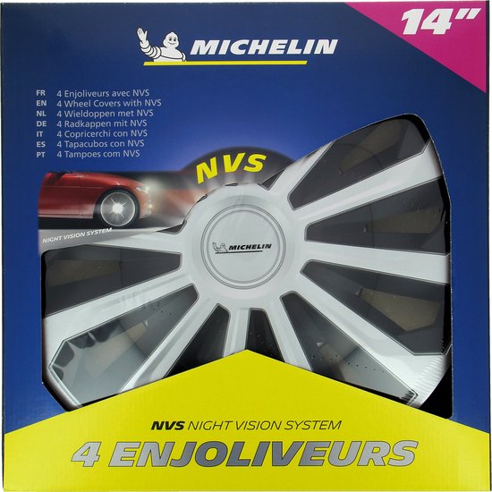 Michelin Wieldoppen 14 inch - zwart/zilver - 4 stuks