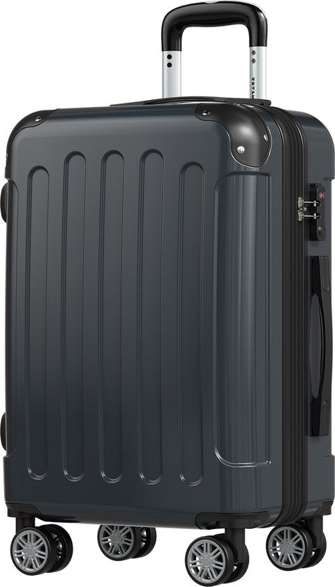 TRVLMORE Handbagage Koffer - 45L - TSA Cijferslot - Lichtgewicht - Uitbreidbaar - Trolley - 54x36x22cm - Donkergrijs