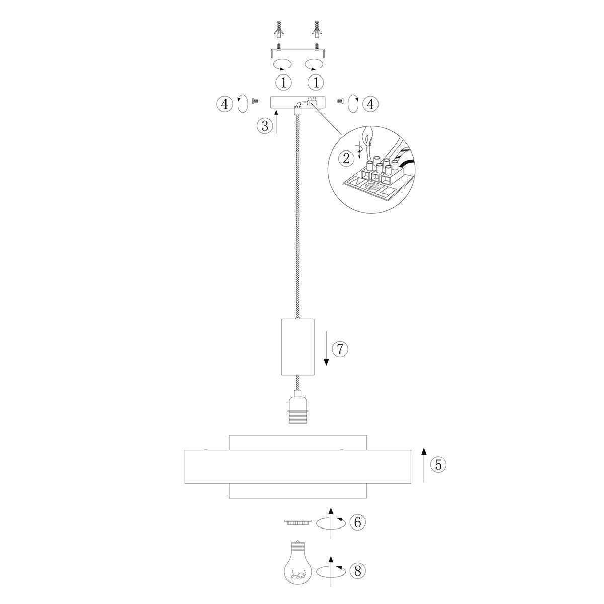 Anne Lighting Hanglamp Flinter – Ø50 cm – Metaal – E27 – Zwart