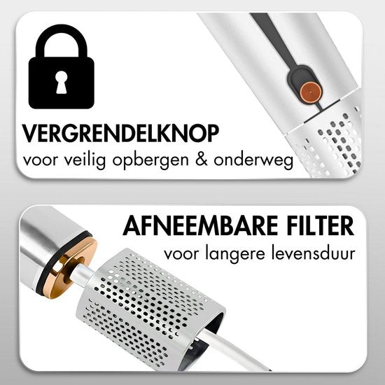 Sansbeauté® Sanstraight Stijltang Wet-to-Dry met Reisetui - 2 in 1 - Haardroger & Stijltangen - Coldshot - 80℃ t/m 140℃ - Hair Straigthener - Haartang - Haar stijltang - Lisseur Cheveux - Alternatief Stoomstijltang