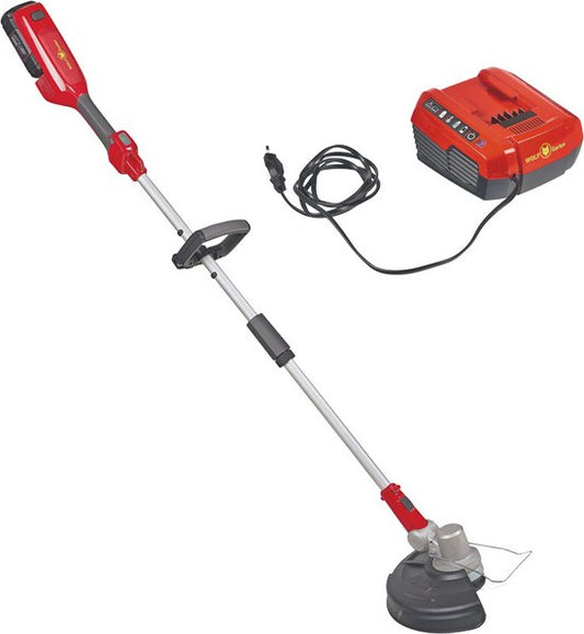 WOLF-Garten Lycos 40/300 T Set Grastrimmer Accu Incl. accu, Met accessoires, Met draaggordel, In hoogte verstelbare gre