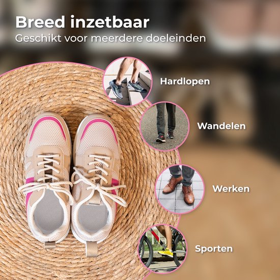 Nuvance Inlegzolen - 2.5cm Hakverhoger - Hielbeschermers - 2 Stuks - Maat 36-40 - Heren & Dames - Hielzooltjes - Roze