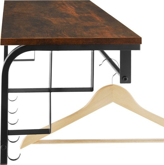 tectake - Wandkapstok met Hoedenplank Westwood - industrial dark - 404433