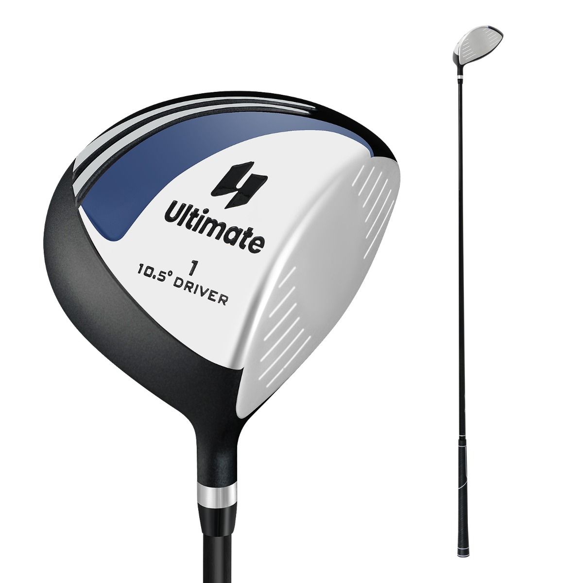 Coast Golfdriver voor Heren - 460 cc clubhoofd - Grafiet shaft - Zwart en Zilver