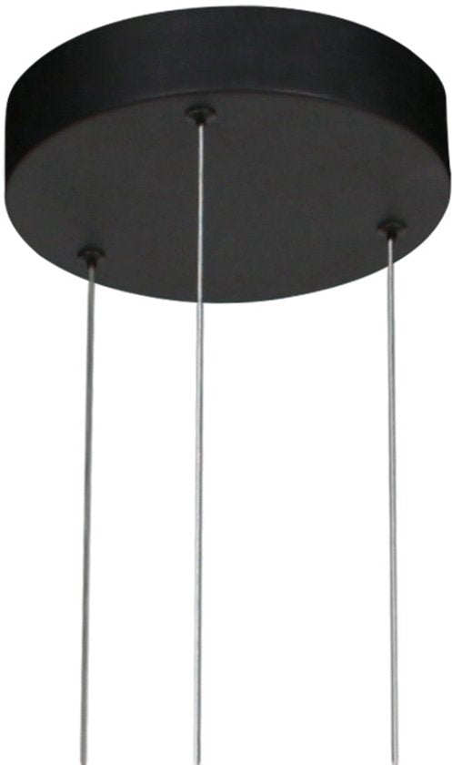 Hanglamp Golden Veil 4332ZW - Moderne zwarte hanglamp met gouden binnenzijde, hoogte instelbaar tot 125 cm, met ingebouwde LED-verlichting - Steinhauer