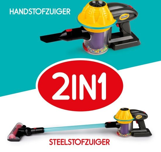 Eddy Toys Speelgoed Stofzuiger - Draadloze Steelstofzuiger - Voor Kinderen