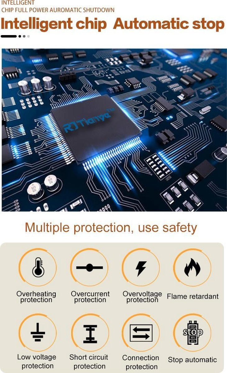 RJTianye Acculader - Druppellader - Kleurenscherm - Reparatie modus - Batterijlader - Acculader voor Auto Motor Scooter - 12V6A(MAX)