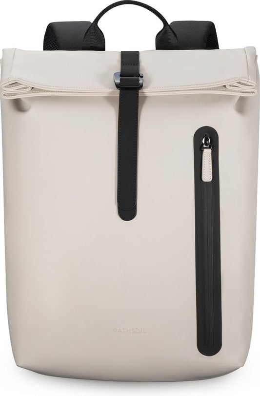Pathsail Rolltop Rugzak - 13.5L - 15.6 inches - Beige - Waterafstotend - Metalen Gesp - Laptop Compartiment