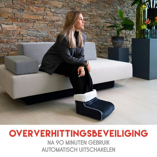 alpina Elektrische Voetenwarmer - Overhittebeveiliging - Binnenhoes Wasbaar - 3 Warmtestanden - Donkergrijs