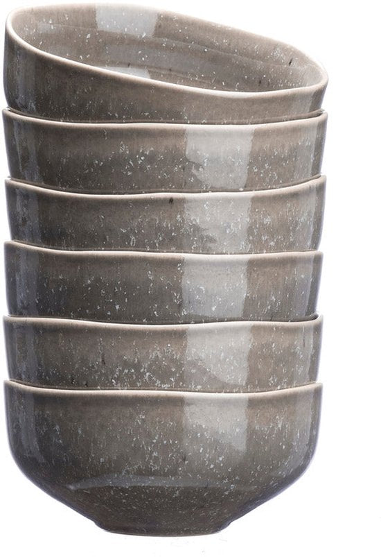 Kom STELLAR Ø14cm - 6 stuks - Betongrijs