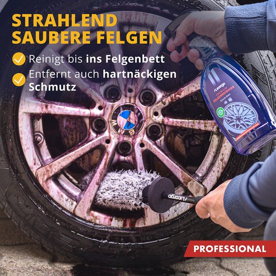 Licargo Microvezel Velgborstel met Afneembare Borstelhoes – Extra Dunne Velgenreinigingsborstel voor Alle Velgtypes