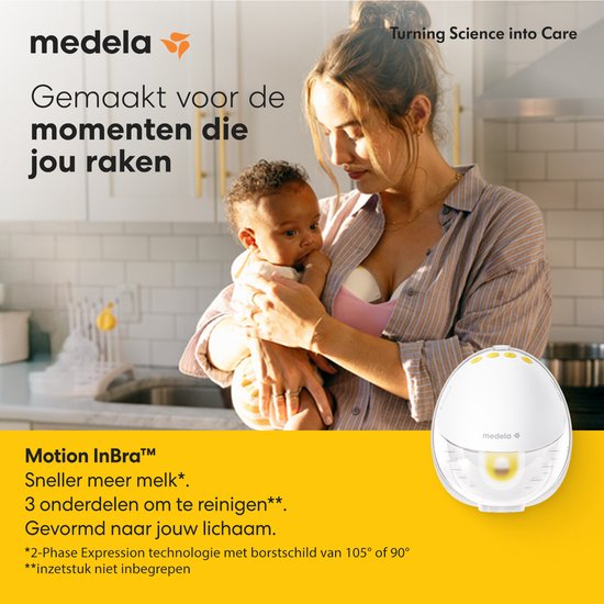 Medela Motion InBra™ - Dubbele Elektrische Borstkolf - Draagbaar en Discreet - Efficiënt en Comfortabel - Inclusief Inserts