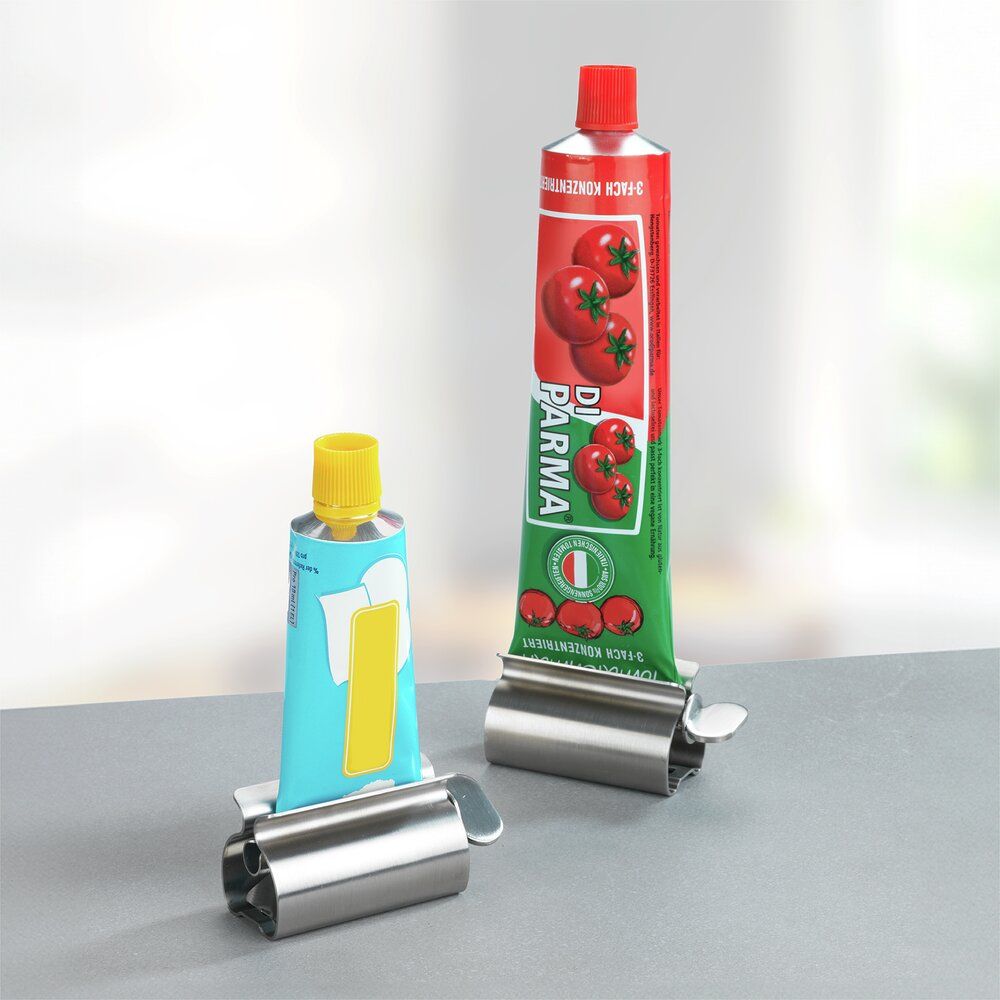 Wenko Tubeknijper Set van 3 - RVS - 8,3x3,9x3,5 cm