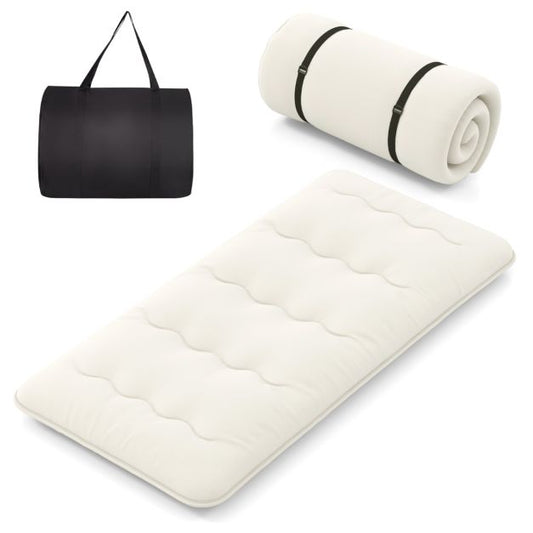 Coast Vloer Matras - Opvouwbaar - Wasbaar - Microvezel - 203 x 137 x 10 cm - Beige