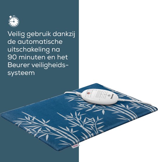 Beurer HK 35 Cosy Elektrisch Warmtekussen – 40×30 cm – 3 Warmtestanden – Zacht Fleece – Automatische Uitschakeling – BSS Veiligheidssysteem – Machinewasbaar – 3 Jaar Garantie