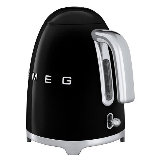 SMEG KLF03BLEU Waterkoker - 1.7L - Kunststof|RVS - BPA vrij - 2400W - 17x22.30x24.60 cm - Zwart