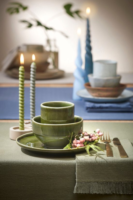 Mica Decorations Rhea Schaal - Ø13 cm - Keramiek - Groen
