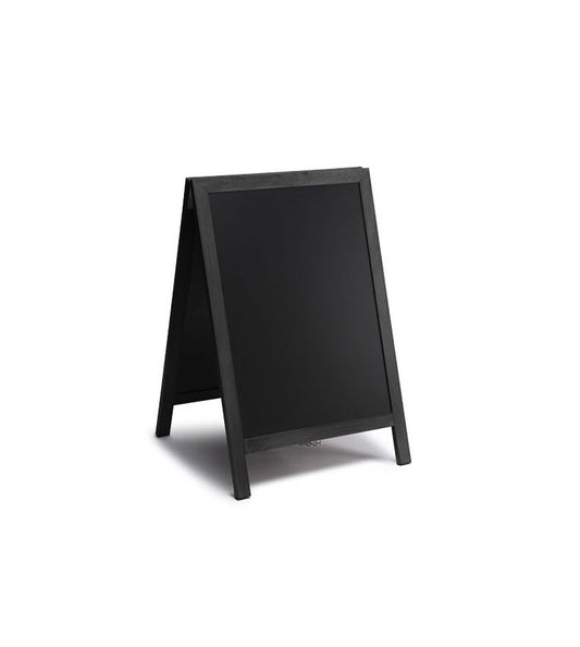 Krijtstoepbord - Houten Frame - bxh 75x135cm - ZWART