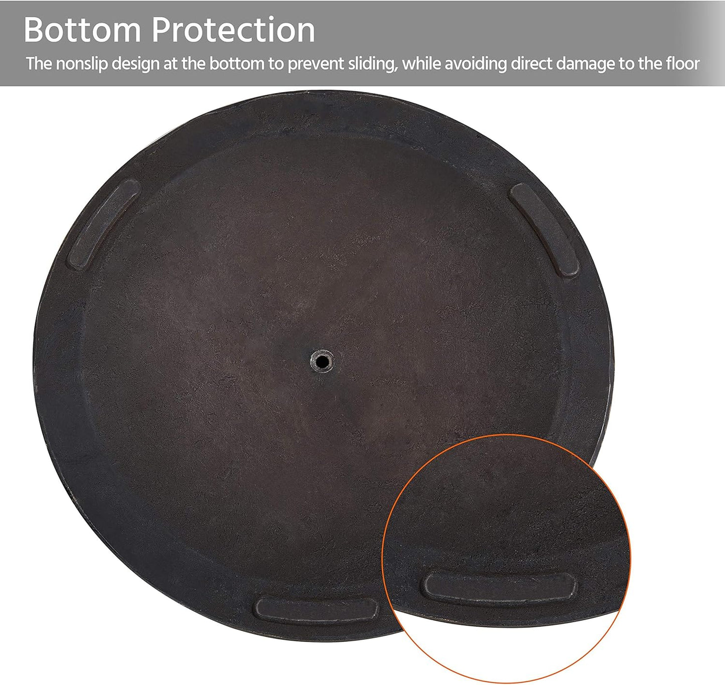Yaheetech Parasolvoet Brons - Stabiele Parasolstandaard - Ø38-48 mm - 44,5 x 44,5 x 32,5 cm - 10 kg