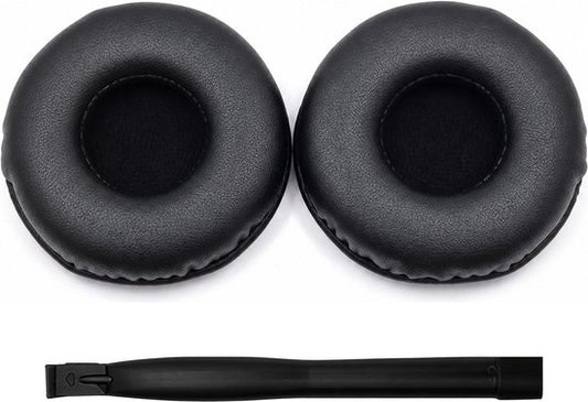 Set Oorkussens voor AKG Koptelefoon - N60NC Wireless Oorkussen - Kunstleer met Traagschuim - Zwart