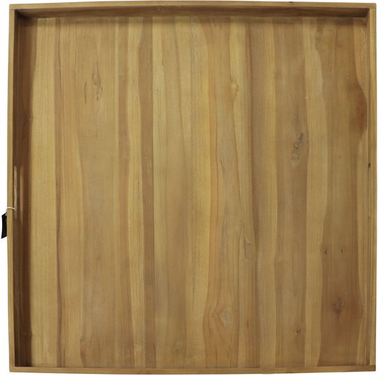 AXI Bayu Teak Dienblad – 80 x 80 x5 cm – Vierkant Dienblad – Teakhout – Voor Glazen en Tafelaankleding – Voor Binnen en Buiten