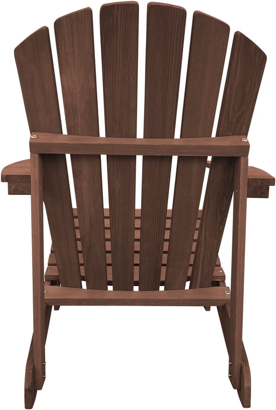 AXI Carmen Adirondack Stoel Coffee – Houten loungestoel met armleuningen – Hoge rugleuning - 90,5x78,4x93cm
