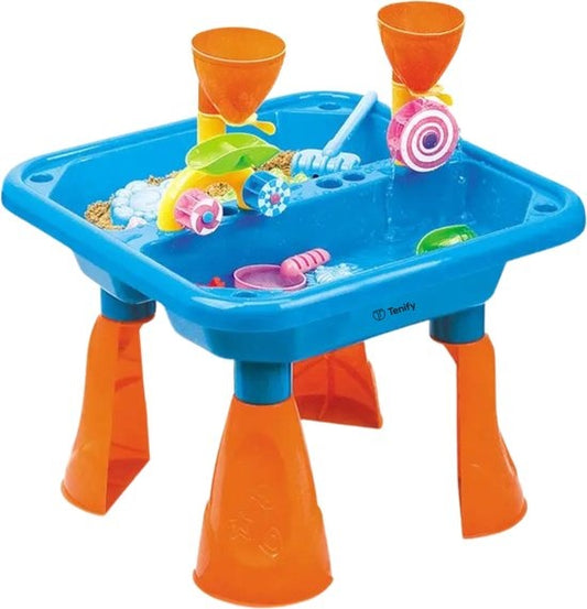 2-in-1 Watertafel Blauw - Zand en Watertafel - Strand en Waterspeelgoed - Speeltafel Buiten - Activiteitentafel - Vanaf 3 Jaar
