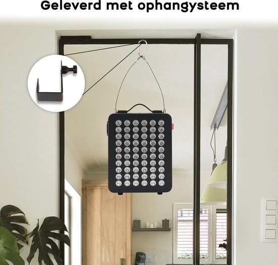 LIROMA® Roodlichttherapie - 2 Golflengten - Timer - LED Infraroodlamp - Infraroodtherapie - Rood licht therapie - Collageen Lamp - Fibromyalgie - Lichttherapie
