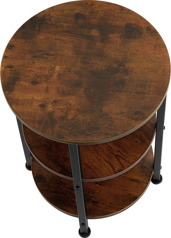 tectake® - Bijzettafel - Sidetable - Bijzettafel - industrial dark