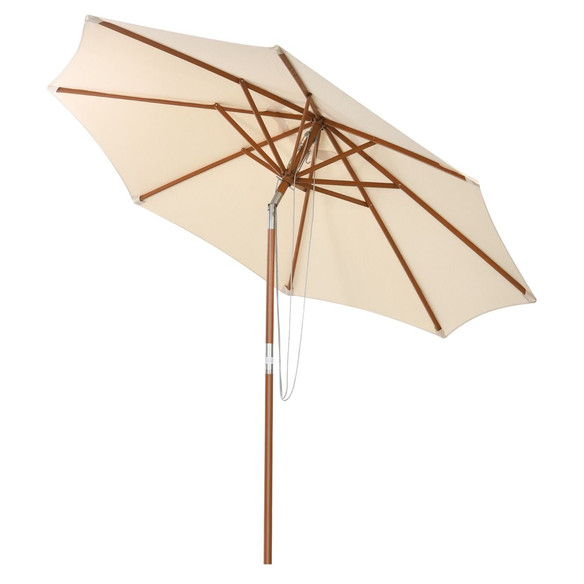 Coast Parasol met 8 Baleinen Kantelbaar - Beige - 300 cm
