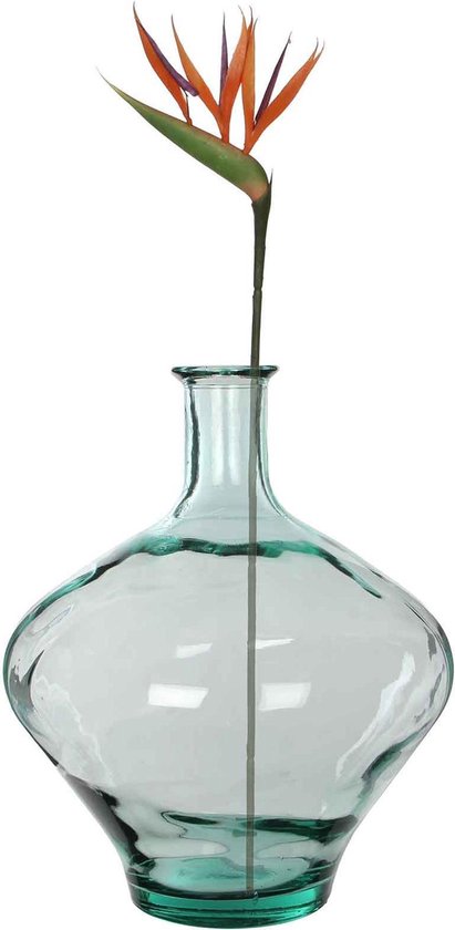 Mica Decorations Kyara Fles Vaas - H46 x Ø38 cm - Gerecycled Glas - Transparant