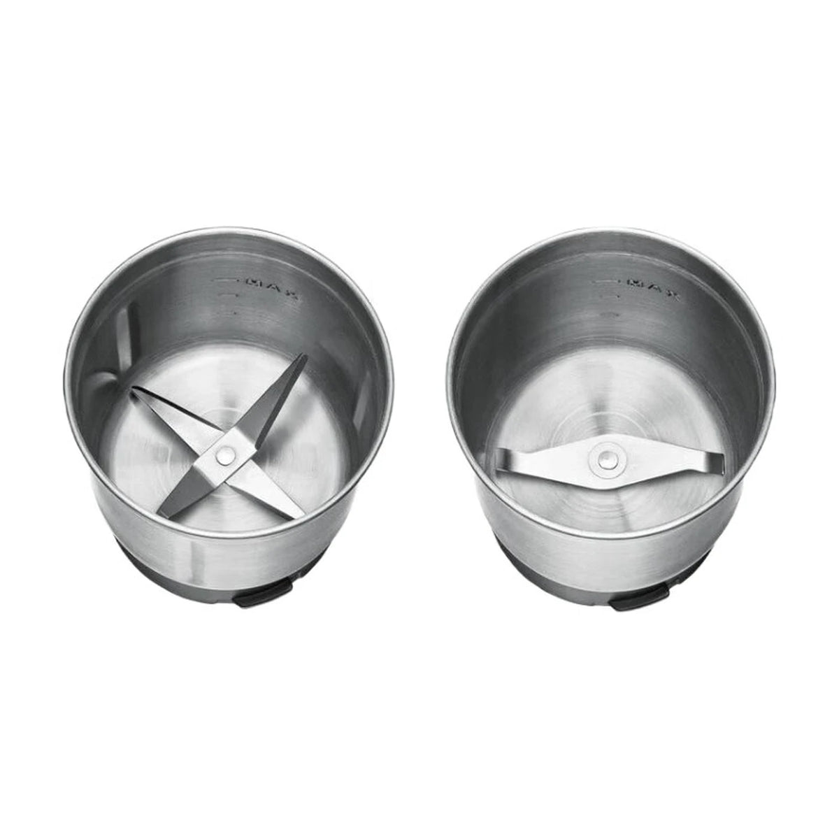 Rommelsbacher Koffie- & Kruidenmolen EGK 250 - Roestvrij Staal - 200 W - 2 Maalbekers - Pulsefunctie - 10,5 x 11,5 x 20,2 cm