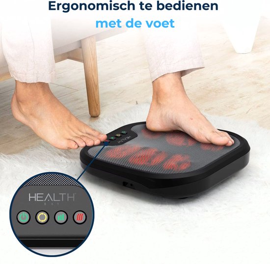 Health Bay® Voetmassage Apparaat - Verwarmde Shiatsu Massage - Voetmassage Apparaat Bloedsomloop - Wasbare Hoes - Infrarood Verwarming -