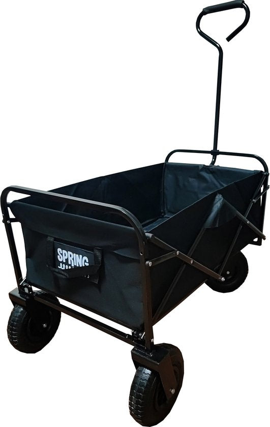 Bolderkar / Bolderwagen met Luchtbanden - Opvouwbaar - Zwart 100 kg