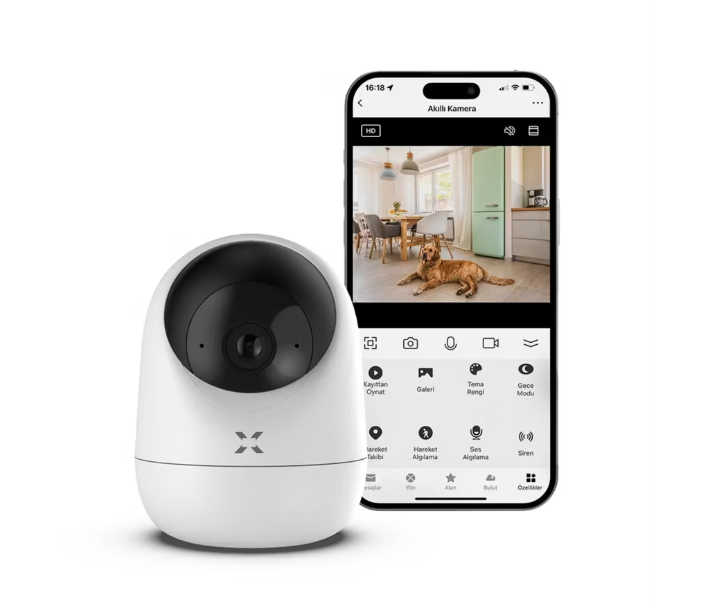 2x Xenon Smart Indoor Camera – 3 MP X7207 – Draadloos – App‑Compatibel – Nachtzicht & Persoonsdetectie