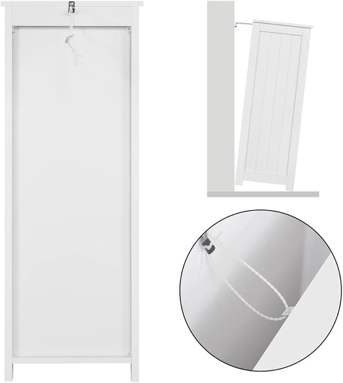 Yaheetech Badkamerkast 30 x 30 x 82 cm - Wit - Staande Opbergkast met 4 Laden