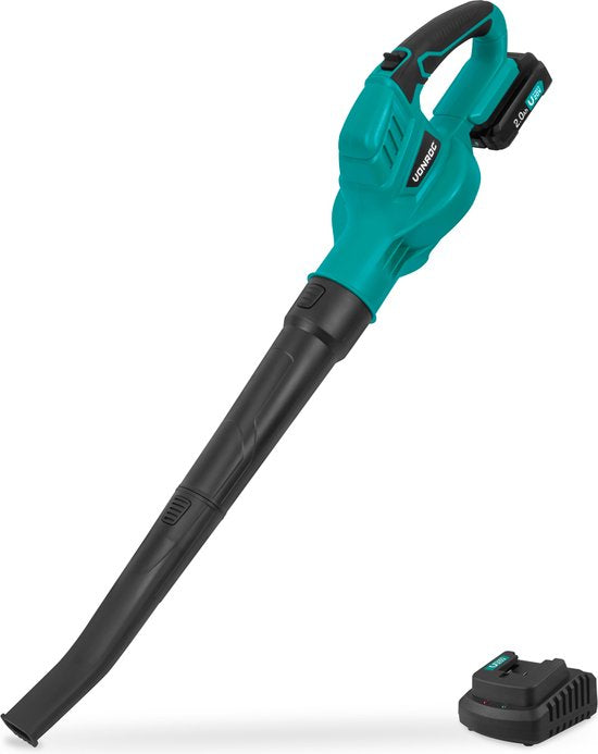 VONROC Accu Bladblazer 20V – Luchtsnelheid 180 km/u – Luchtvolume 5m3/min - Incl. 2.0Ah accu en snellader