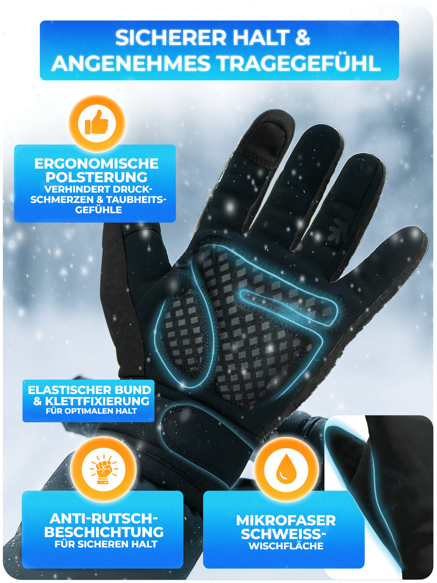 Mivelo Winterhandschoenen – Zwart – Maat XL – Met 3M™ Thinsulate™ & Thermo-Fleece