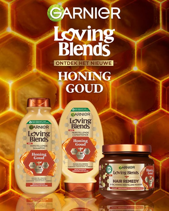 Garnier Loving Blends Honing Goud Herstellende Conditioner Voordeelverpakking - Beschadigd, Breekbaar Haar - 6 x 250ml