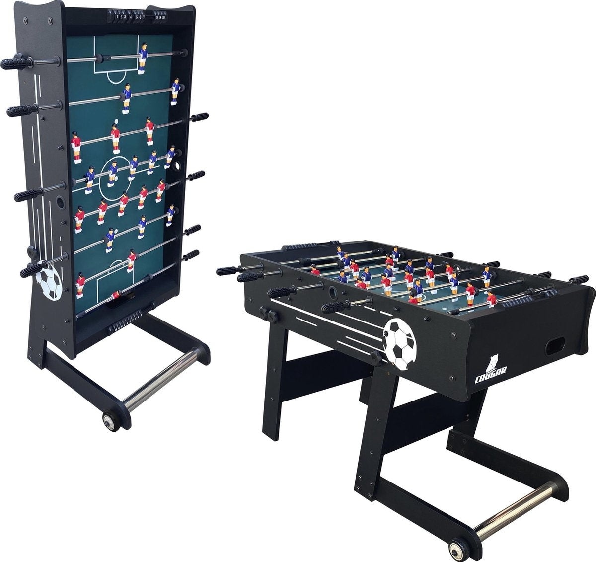 Cougar Scorpion Kick TS opklapbare Voetbaltafel - Tafelvoetbal - Zwart