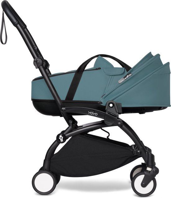 Babyzen YOYO Reiswieg, Aqua - De reiswieg bevat een dikke dubbel matras, ventilerend kuipje & zonnekap - Vereist een YOYO2 frame (apart verkrijgbaar)
