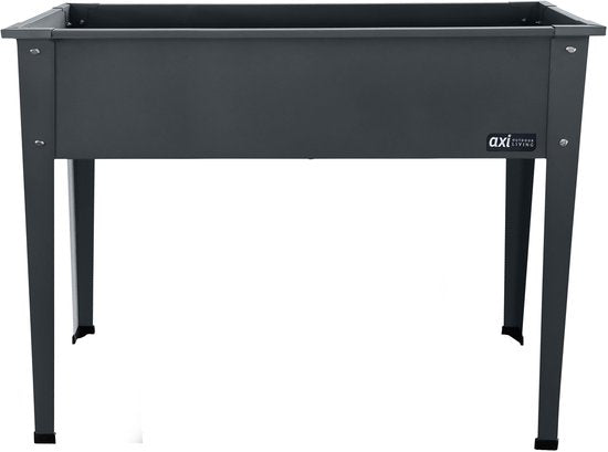 AXI Verhoogde Plantenbak van Metaal – Metalen Moestuinbak op Poten 100 x 30 x 80 cm – Met Drainage – Verhoogde moestuin – Gepoedercoat Staal – Plantenbak voor Tuin en Balkon