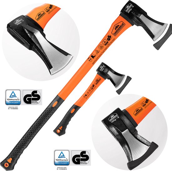 Kliefhamer 3kg en hakbijl 37cm met fiber steel - set van 2 stuks