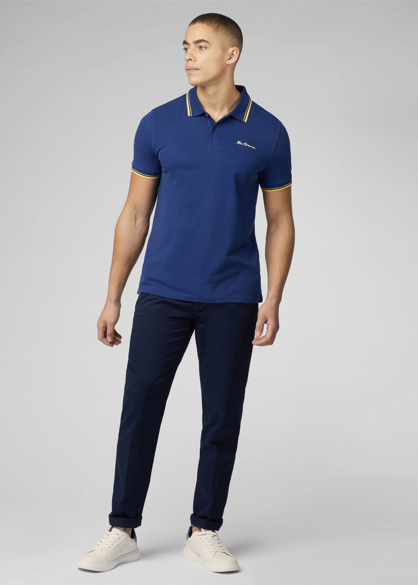 Signature Poloshirt Ben Sherman – Heren – Casual & Stijlvol – Donkerblauw Denim – Maat S